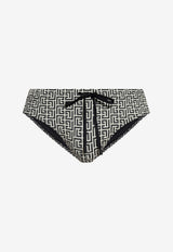 Balmain Monogram Swimming Briefs Monochrome BWB351510 0-104