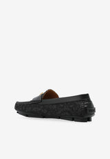 Versace Barocco Leather Loafers Black 1019882 1A15926-2BI8V