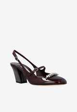 Jimmy Choo Belinda 70 Slingback Pumps in Patent Leather Burgundy BELINDA SB 70 PAT-DEEP MERLOT