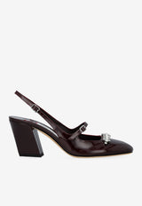 Jimmy Choo Belinda 70 Slingback Pumps in Patent Leather Burgundy BELINDA SB 70 PAT-DEEP MERLOT