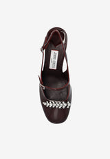 Jimmy Choo Belinda 70 Slingback Pumps in Patent Leather Burgundy BELINDA SB 70 PAT-DEEP MERLOT