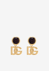 Dolce & Gabbana DG Logo Drop Earrings Gold WER6M1 W1111-ZOO00