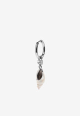 Dolce & Gabbana Seashell DG Logo Single Earring Silver WER5C2 W1111-87655