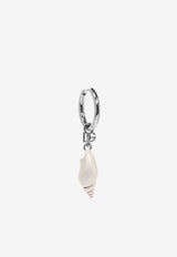 Dolce & Gabbana Seashell DG Logo Single Earring Silver WER5C2 W1111-87655