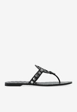 Tory Burch Miller Studded Thong Sandals Black 167449 0-006