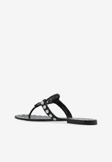 Tory Burch Miller Studded Thong Sandals Black 167449 0-006