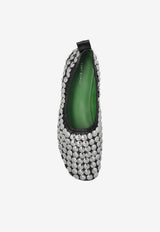 Tory Burch Studded Ballet Flats Silver 90941 0-001