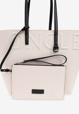 Moncler Very Leather Tote Bag Cream K209B5D00012 M7769-032