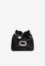 Roger Vivier Mini Pilgrim Nappa Leather Bucket Bag Black RBWABDK0100YDR 0-B999