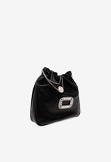 Roger Vivier Mini Pilgrim Nappa Leather Bucket Bag Black RBWABDK0100YDR 0-B999