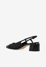 Jimmy Choo Elisa 45 Slingback Pumps Black ELISA SB 45 JBZ-BLACK BLACK