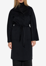 Max Mara Lilia Belted Cashmere Coat Black LILIA 2521016061-004