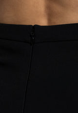 Givenchy Crepe Cady Midi Kickback Skirt Black BW40Y P164K-001