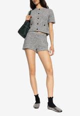 Tory Burch Tweed Mini Shorts Gray 170828 0-002