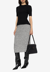 Tory Burch Ribbed Knit Top Black 168784 0-001