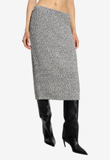 Tory Burch Tweed Midi Pencil Skirt Gray 170830 0-002
