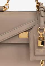 Dolce & Gabbana Medium My Sicily Calf Leather Handbag Beige BB7782 B7321-8I399