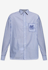 Etro Pegaso Long-Sleeved Stripe Shirt Blue MRIC0059 AR359-S8460