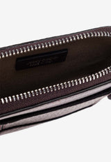 Jimmy Choo Compact Leather Zip Cardholder Burgundy DM CMPCT CARDCASE GCJ-DEEP MERLOT ANTIQUE