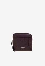 Jimmy Choo Compact Leather Zip Cardholder Burgundy DM CMPCT CARDCASE GCJ-DEEP MERLOT ANTIQUE