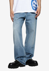 Jacquemus De-Nimes Straight Jeans Blue PAM00028 AD00038-33C