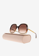 Chloé Leia Round Sunglasses Brown CH0327S 0-006