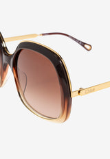 Chloé Leia Round Sunglasses Brown CH0327S 0-006