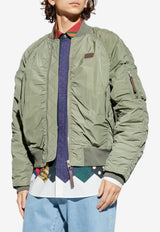 Moschino Zip-Up Bomber Jacket Green 252ZZ A0609 5217-0430