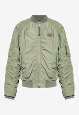 Moschino Zip-Up Bomber Jacket Green 252ZZ A0609 5217-0430