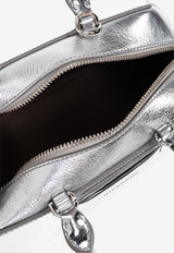 Givenchy Small Antigona Mirrored Leather Top Handle Bag Silver BB513 0B29U-934