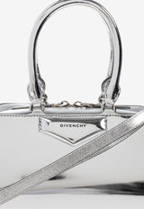 Givenchy Small Antigona Mirrored Leather Top Handle Bag Silver BB513 0B29U-934