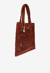 Chloé Summer Banana Raffia Tote Bag Brown CH25US901 P08-26M