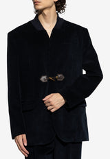 Moschino Single-Breasted Corduroy Blazer Navy  252ZZ A0504 5219-0510
