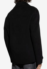 Moschino Double-Breasted Wool Coat Black 252ZZ A0650 5211-0555