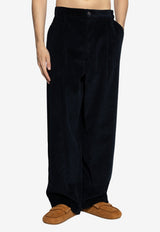Moschino Corduroy Straight-Leg Pants Navy  252ZZ A0344 5219-0510