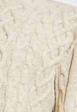 Moschino Cable Knit Layered Sweater Cream 252ZZ A0912 5203-0006