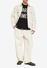Moschino Classic Trucker Jacket Cream 252ZZ A0617 5220-0005