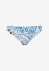 Versace Underwater Barocco Print Bikini Bottom Light Blue DÓŁ 1021173 1A15489-5K650