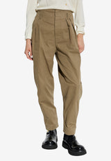 Moschino Logo Patch Chino Pants Green 252E A0303 5518-0426
