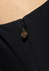 Versace Fitted Midi Cady Dress Black 1020300 1A12825-1B000