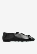 Moschino Leather Ballet Flats Black MA11090C1N MA0-000