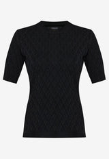 Versace Monogram Knitted Top Black 1021941 1A15978-1B000