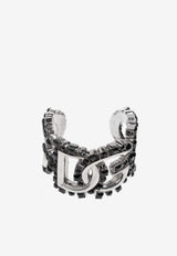Dolce & Gabbana Embellished DG Logo Ring Silver WRR5X1 W1111-87655