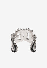 Dolce & Gabbana Embellished DG Logo Ring Silver WRR5X1 W1111-87655