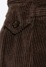 Dolce & Gabbana Corduroy Straight-Leg Pants Brown GP13XT G8NN6-M0674