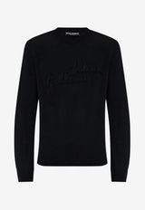 Dolce & Gabbana Embroidered Logo Sweater Black GXX01Z JDVDE-N0000