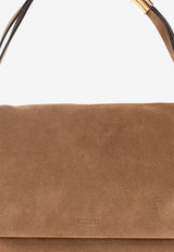 Moschino Logo Suede Handbag Brown MC4178PP1N OF0-202