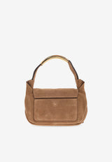Moschino Logo Suede Handbag Brown MC4178PP1N OF0-202