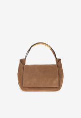 Moschino Logo Suede Handbag Brown MC4178PP1N OF0-202