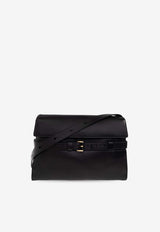 Moschino Tie Me Leather Shoulder Bag Black MD4158PP0N FF0-000